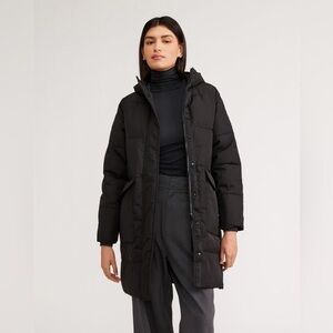 Everlane The ReNew Long Puffer Black Size M NWOT